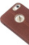 Vorson ® Apple iPhone 5 / 5S / SE Lexza Series Double Stitch Leather Shell with Metallic Logo Display Back Cover