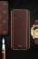 Vaku ® Samsung Galaxy M01 Vertical Leather Stitched Gold Electroplated Soft TPU Back Cover