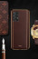 Vaku ® Samsung Galaxy A72 Vertical Leather Stitched Gold Electroplated Soft TPU Back Cover