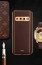 Vaku ® Samsung Galaxy S10 Plus Vertical  Leather Stitched Gold Electroplated Soft TPU Back Cover