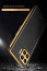 Vaku ® Oppo F17 Pro Luxemberg Series Leather Stitched Gold Electroplated Soft TPU Back Cover
