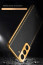 Vaku ® Samsung Galaxy S22 Plus Luxemberg Series Leather Stitched Gold Electroplated Soft TPU Back Cover