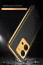 Vaku ® Vivo V25 Luxemberg Series Leather Stitched Gold Electroplated Soft TPU Back Cover