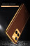 Vaku ® Vivo Y21G  Luxemberg Series Leather Stitched Gold Electroplated Soft TPU Back Cover