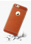 VAKU ® Apple iPhone 6 / 6S Leather Stitched Gold Electroplated Soft TPU Back Cover