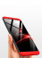 GKK ® Samsung Galaxy A6 Plus  3-in-1 360 Series PC Case Dual-Colour Finish Ultra-thin Slim Front Case + Back Cover