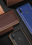 Vaku ® Samsung Galaxy M11 Vertical  Leather Stitched Gold Electroplated Soft TPU Back Cover