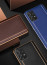 Vaku ® Samsung Galaxy A72 Vertical Leather Stitched Gold Electroplated Soft TPU Back Cover