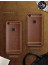 Vaku ® Vivo V7 Plus Leather Stitched Gold Electroplated Soft TPU Back Cover