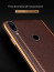 Vaku ® Xiaomi Redmi Note 7 / Note 7 Pro / Note 7S Vertical Leather Stitched Gold Electroplated Soft TPU Back Cover