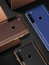 Vaku ® Xiaomi Redmi Note 8 Vertical Leather Stitched Gold Electroplated Soft TPU Back Cover