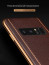 VAKU ® Samsung Galaxy Note 8 Vertical Leather Stitched Gold Electroplated Soft TPU Back Cover