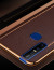 Vaku ® Vivo V15 Vertical Leather Stitched Gold Electroplated Soft TPU Back Cover