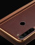 Vaku ® Xiaomi Redmi Note 8 Vertical Leather Stitched Gold Electroplated Soft TPU Back Cover