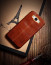 Vaku ® Samsung Galaxy J5 (2016) Lexza Series Double Stitch Leather Shell with Metallic Logo Display Back Cover
