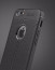 Vaku ® Apple iPhone 6 / 6S Auto Focus Leather Stitched Edition Soft Silicone 4 Frames plus ultra-thin case transparent cover