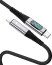 Vaku Luxos® CRUZE 1M 240W USB4 / Thunderbolt 4 Type C to Type C Data Cable with Intelligent Power Display, 40Gbps High-Speed Data Transfer, Upto 8K@60Hz Type C Monitor Compatible with iPhone 16, 15, Galaxy S25, S24, S23, Tablet, Laptop, eGPU