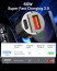 DR VAKU® ESSENVOLT 65W Car Charger Fast Charging Dual Port Type C PD PPS 65W + 18W QC 3.0 USB Compatible with all IOS and Android Devices