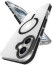 Vaku Luxos ® Vortex Magpro Gel Cushion Slim Fit Shockproof Crystal Clear Camera Metal Ring Back Cover For iPhone