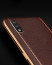 Vaku ® Samsung Galaxy M01 Vertical Leather Stitched Gold Electroplated Soft TPU Back Cover