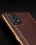 Vaku ® Samsung Galaxy A72 Vertical Leather Stitched Gold Electroplated Soft TPU Back Cover