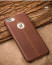 Vaku ® Apple iPhone 7 Plus Lexza Series Double Stitch Leather Shell with Metallic Logo Display Back Cover