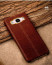 Vaku ® Samsung Galaxy J5 (2016) Lexza Series Double Stitch Leather Shell with Metallic Logo Display Back Cover