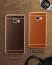 Vaku ® Samsung Galaxy C7 Pro Leather Stitched Gold Electroplated Soft TPU Back Cover