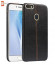 Vaku ® Oppo F5 Lexza Series Double Stitch Leather Shell with Metallic Camera Protection Back Cover