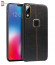 Vaku ® Vivo V9 Lexza Series Double Stitch Leather Shell with Metallic Camera Protection Back Cover