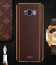 Vaku ® Samsung Galaxy S8 Vertical Leather Stitched Gold Electroplated Soft TPU Back Cover