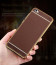 VAKU ® VIVO V5 / V5s Leather Stiched Gold Electroplated Soft TPU Back Cover