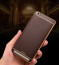 Vaku ® Xiaomi Redmi 5A Leather Stitched Gold Electroplated Soft TPU Back Cover