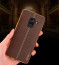Vaku ® Samsung Galaxy A8 Plus Lexza Series Double Stitch Leather Shell with Metallic Camera Protection Back Cover