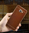VAKU ® Samsung J7 Prime European Leather Stitched Gold Electroplated Soft TPU Back Cover