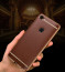 Vaku ® Vivo V7 Plus Leather Stitched Gold Electroplated Soft TPU Back Cover