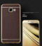 Vaku ® Samsung Galaxy A5 (2017) Leather Stitched Gold Electroplated Soft TPU Back Cover