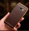 Vaku ® Samsung Galaxy C9 Pro Leather Stitched Gold Electroplated Soft TPU Back Cover
