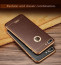 VAKU ® Apple iPhone 7 Plus European Leather Stitched Gold Electroplated Soft TPU Back Cover