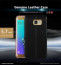 Vaku ® Samsung Galaxy C7 Pro Lexza Series Double Stitch Leather Shell with Metallic Camera Protection Back Cover