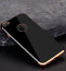 Vaku ® Apple iPhone 5 / 5S / SE Altrim Grained Leather Ultra-thin Metal Electroplating Splicing PC Back Cover
