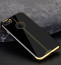 Shengo ® Apple iPhone 7 Plus Piano Black Liner Series 2K Electroplated Finish Logo Display TPU Back Cover