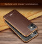 VAKU ® Apple iPhone 11 European Leather Stitched Gold Electroplated Soft TPU Back Cover