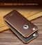 VAKU ® Apple iPhone 6 Plus / 6S Plus European Leather Stitched Gold Electroplated Soft TPU Back Cover