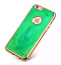 MeePhone ® For Apple iPhone 6 / 6S Jade Precious Stone Finish Gold Electroplated Bumper + Metallic Logo Display Silicon Back Cover