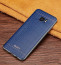 Vaku ® Samsung Galaxy A9 Pro European Leather Stitched Gold Electroplated Soft TPU Back Cover