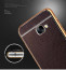 VAKU ® Samsung Galaxy A7 (2016) Leather Stiched Gold Electroplated Soft TPU Back Cover