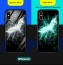 VAKU ® Apple iPhone X Luminous Printed Glass Shell Battery Glowing Case Back Cover