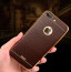 VAKU ® Apple iPhone 7 Plus European Leather Stitched Gold Electroplated Soft TPU Back Cover