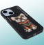 Vaku ® Apple iPhone 14 3D Embroidery Chain Pug Anti-Slip Scratch Resistant Protective Case Back Cover